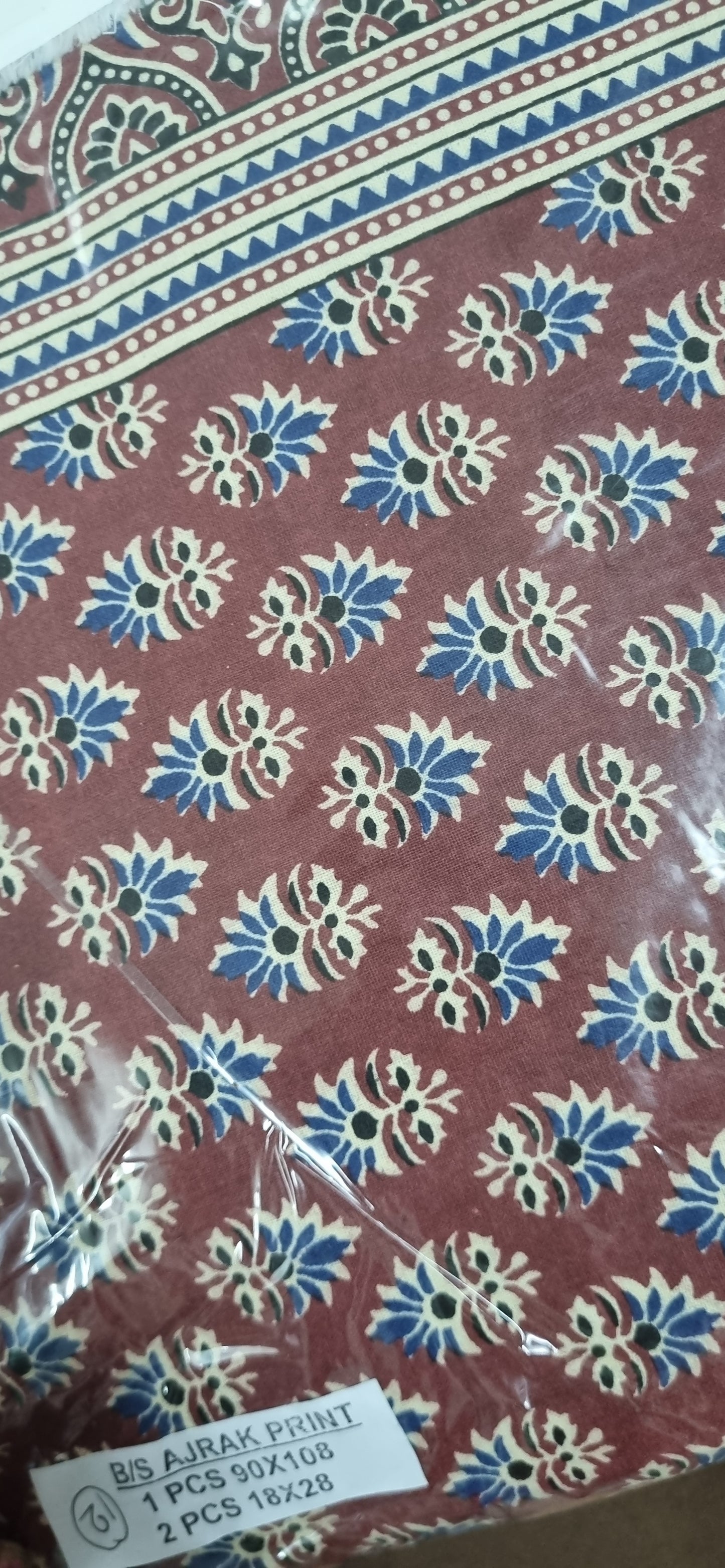 Ajrakh Print Bed Sheet