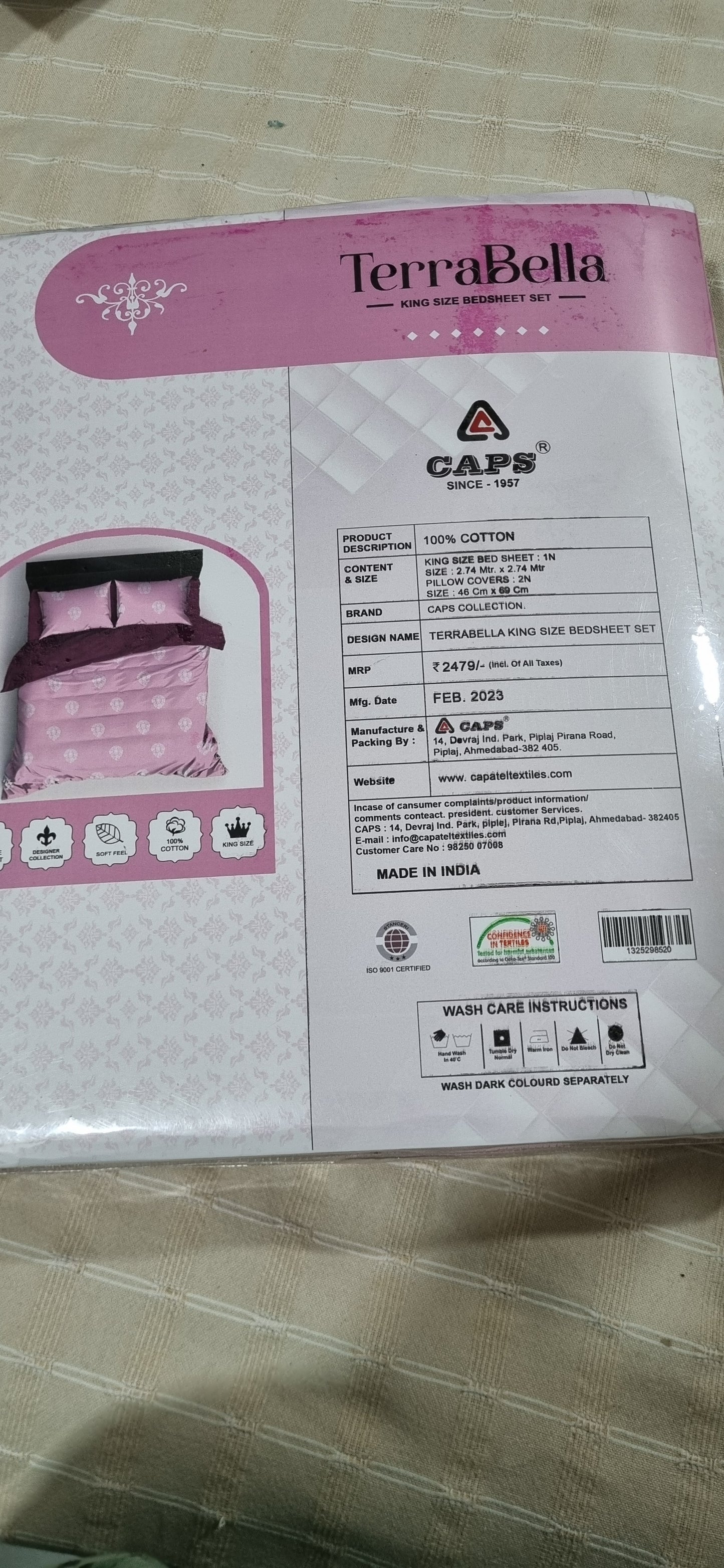 Terrabella King Size Bedsheet