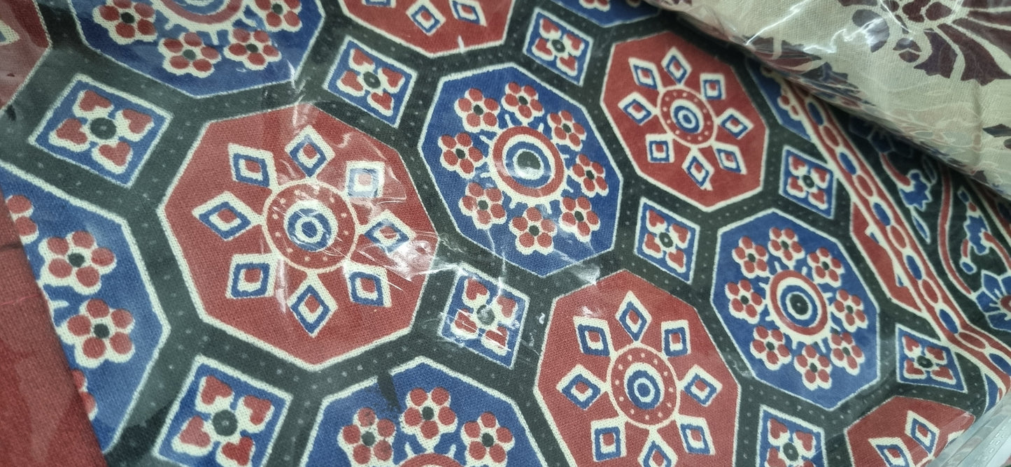 Ajrakh Print Bed Sheet