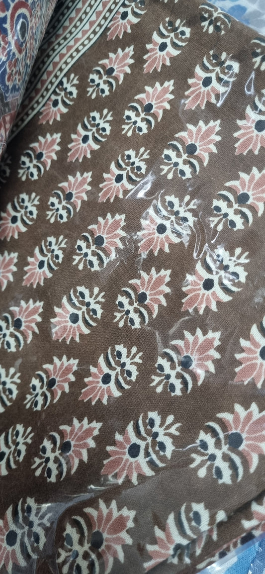 Ajrakh Print Bed Sheet