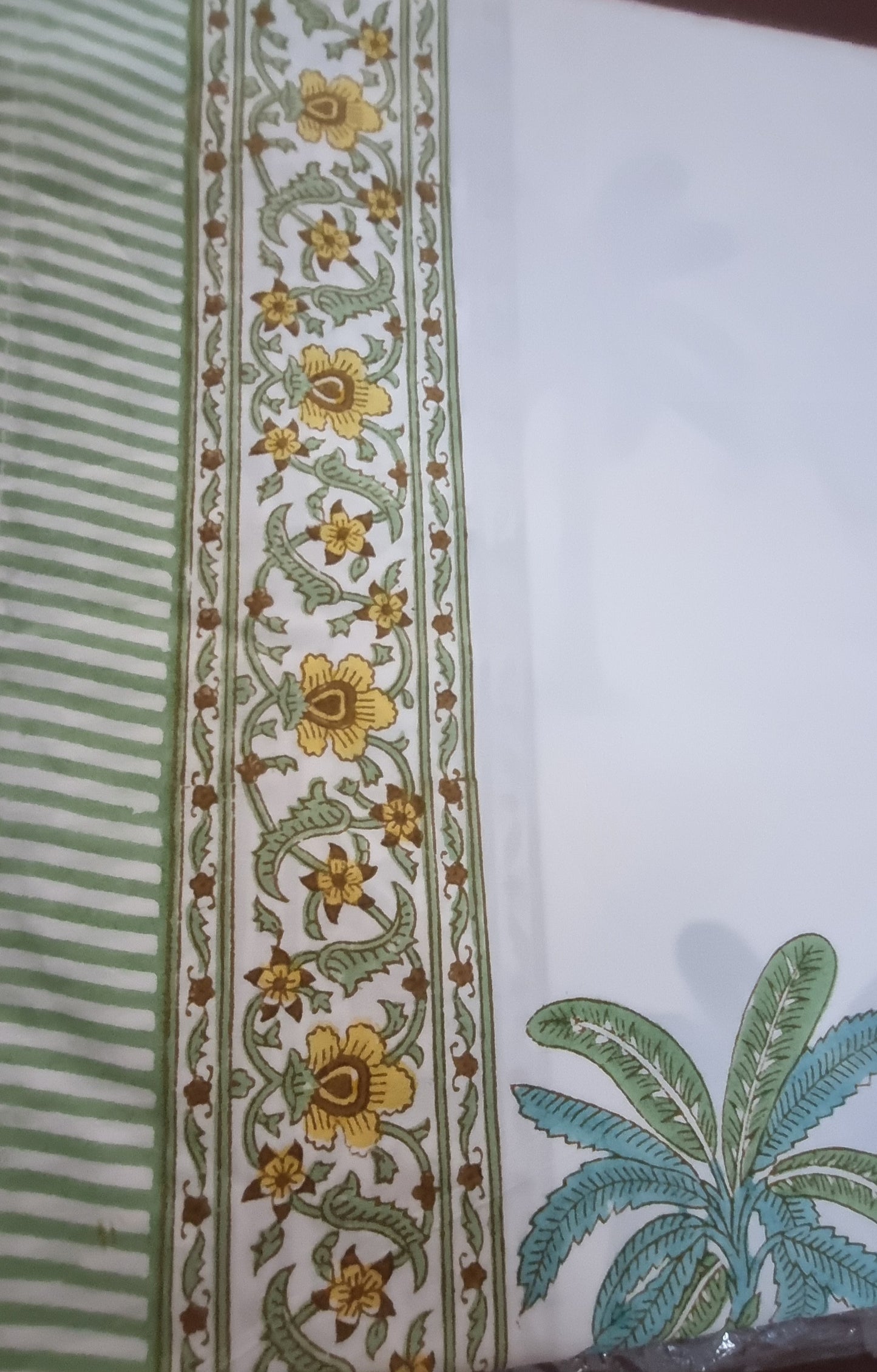 108 by 108 Hand Block Print Bed Sheet