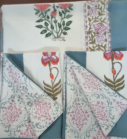 108 by 108 Hand Block Print Bed Sheet