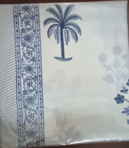 108 by 108 Hand Block Print Bed Sheet