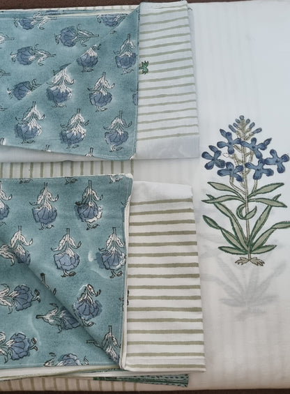 108 by 108 Hand Block Print Bed Sheet