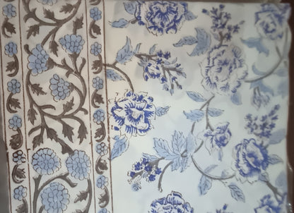 108 by 108 Hand Block Print Bed Sheet